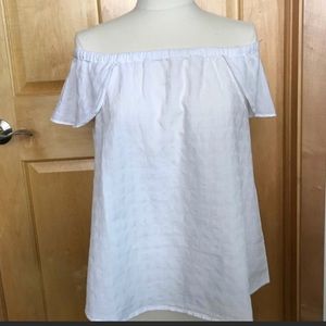 J.Crew white off the shoulder top NWT